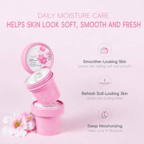 17-Piece Sakura Face Care Set for Women - Complete Moisturizing Routine