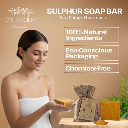 Dr.Ancient Sulfur Soap for Acne-Prone Skin & Dark Spots - 2 Pack