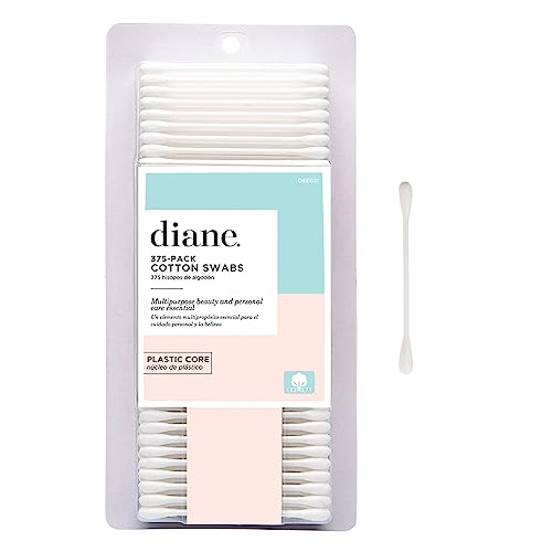 Diane Cotton Swabs - 375 Count, Soft & Gentle for Daily Use