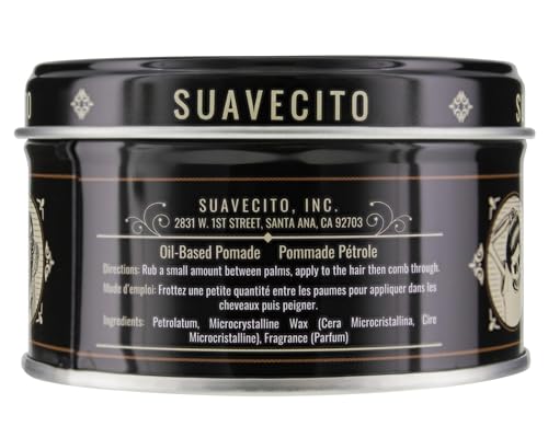 Suavecito Oil-Based Pomade 3 oz - Original Scent for All Hair Types