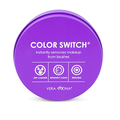 Vera Mona Color Switch Makeup Brush Cleaner - Dual-Sided Sponge for Easy Eye Shadow Removal