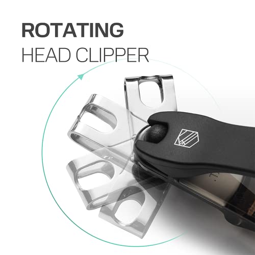 Steinder 360° Rotating Nail Clippers Set for Thick Nails