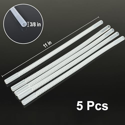 Reusable 11-Inch Bendable Straws - Flexible Drinking Straws, 5 Pack