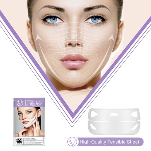 V-Line Lifting Mask, Collagen Chin Strap for Jawline & Double Chin (8 Pack)