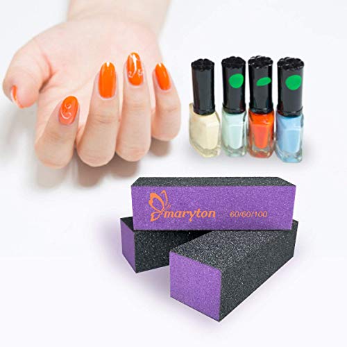 Maryton Nail Buffer Blocks & Foot Scrubber Set for Home Pedicure