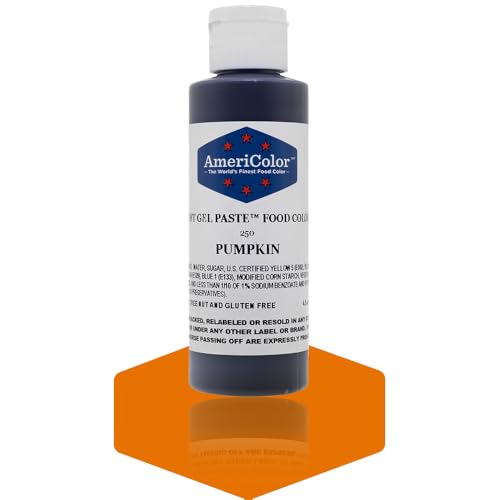 AmeriColor Soft Gel Paste Food Color - Pumpkin, 4.5 oz Bottle