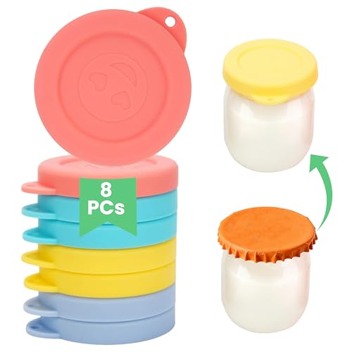 8 Silicone Jar Lids for Petit Pot 4oz Desserts - Airtight & Reusable