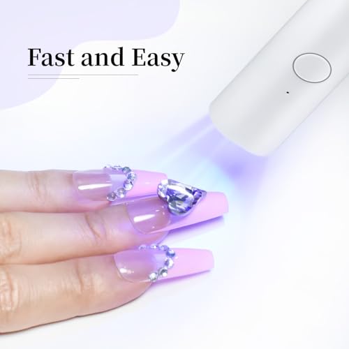 JODSONE Handheld UV Nail Lamp - Cordless USB Nail Dryer for Fast Curing
