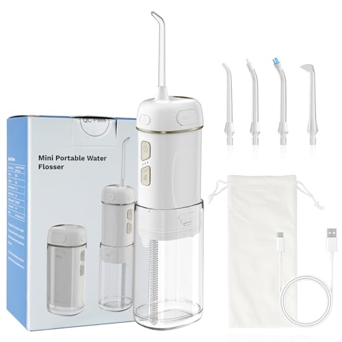 Hibbent Portable Cordless Water Flosser - Mini Oral Irrigator with 3 Modes
