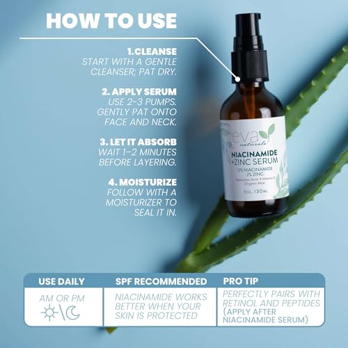 Niacinamide Serum with Zinc PCA & Hyaluronic Acid - 1 oz | Dark Spot Fader & Pore Minimizer