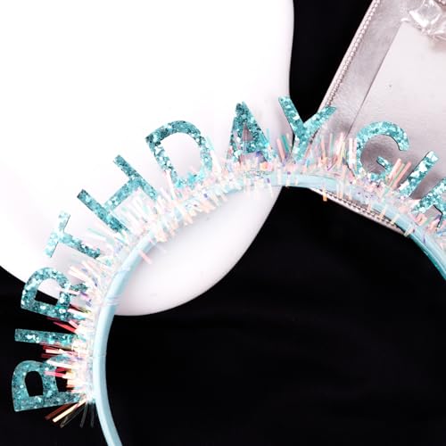 CIEHER Birthday Girl Headband Crown for Women & Girls