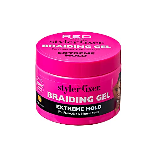 Red by Kiss Braiding Gel - Extreme Hold & High Shine for Box Braids