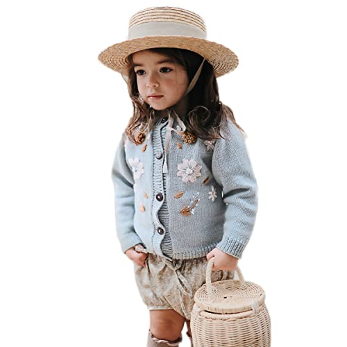 Simplee Kids Toddler Girl Knit Cardigan Sweater - Soft Cozy Casual Wear
