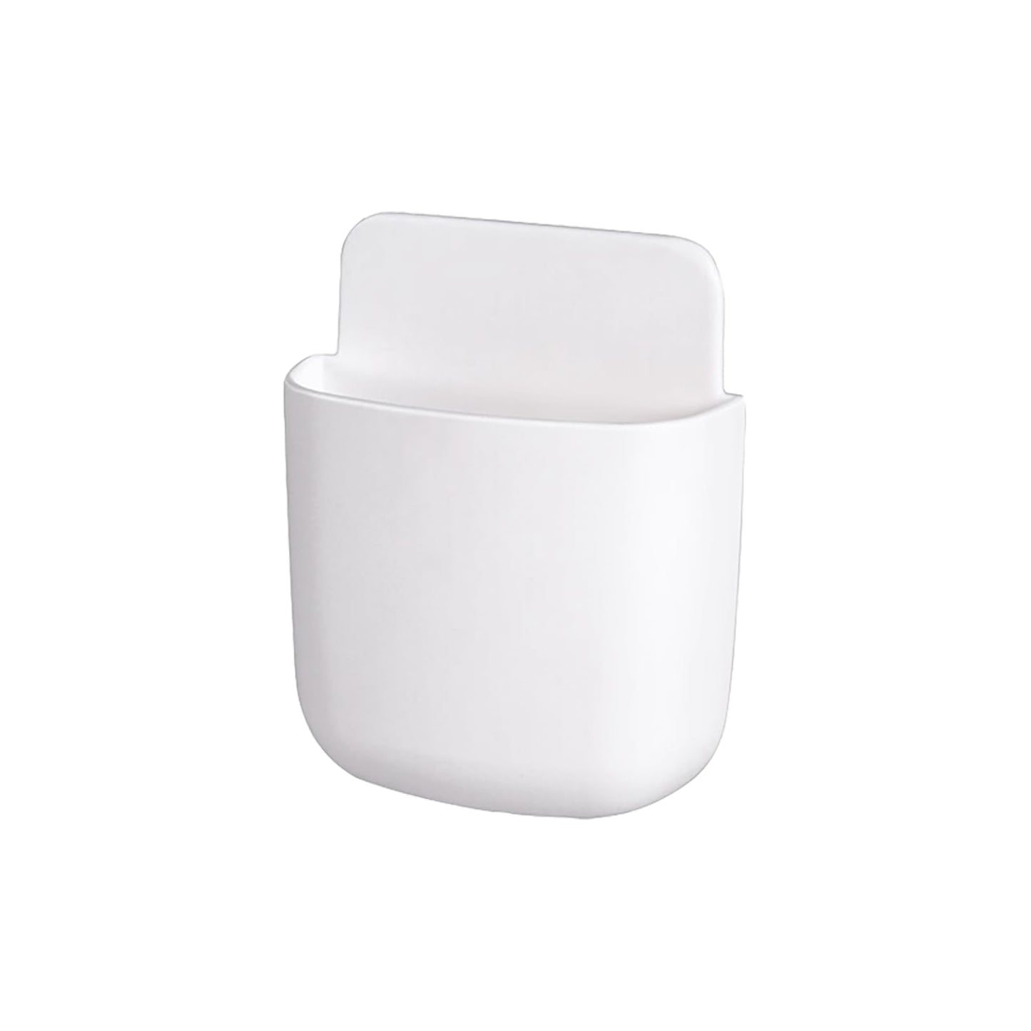 1Pcs Wall-Mounted Storage Box Space-Saving Wall Organizer for Phone Remote Small Items Creative Hanging Storage Easy Install No Electricity Needed(White)