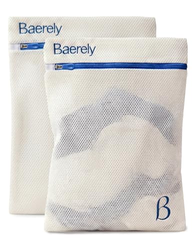Laundry Bags for Delicates - 2 Pack High-Density Mesh 12x16 in Pearl White