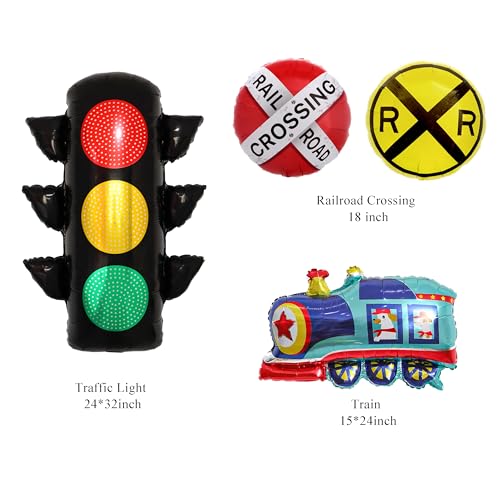 Train Balloon Decoration Set - 6PC Railway Party Supplies