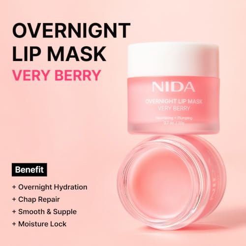 NIDA Overnight Lip Mask - Very Berry | Intense Hydration & Plumping Treatment