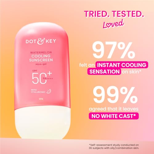 Dot & Key Watermelon Sunscreen SPF 50 PA++++ with Hyaluronic Acid, 50g