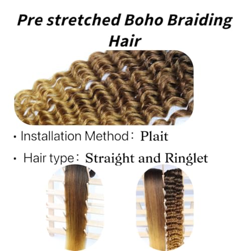 Ombre Brown Honey Blonde Braiding Hair - 26 Inch Pre-Stretched (5 Packs)