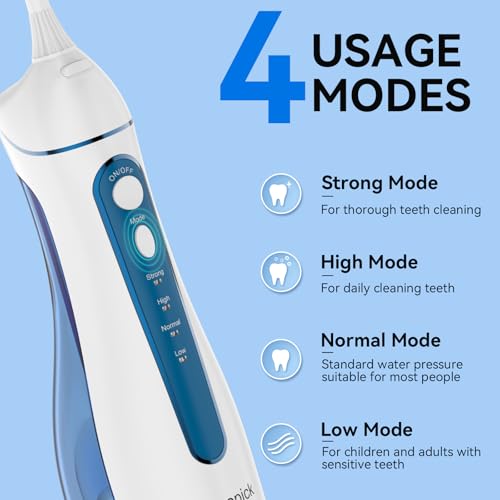 Goopick Cordless Water Flosser, Portable Oral Irrigator with 300ML Tank