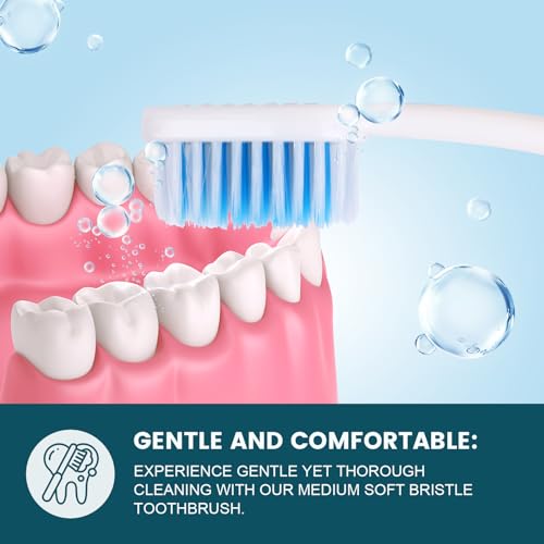 Navona 100 Pack Disposable Toothbrushes Individually Wrapped Soft Bristle, Travel & Household Use