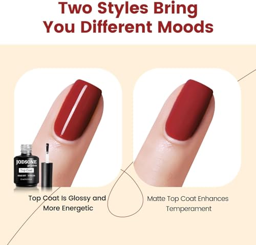 JODSONE 15ML Top Coat Gel Polish - High Gloss, Long Lasting