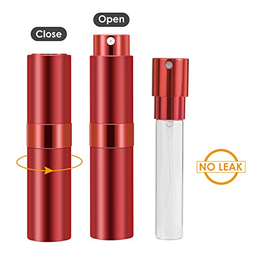 Saiveina 8ml Refillable Travel Perfume Atomizer Bottles - 4 Pack