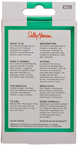 Sally Hansen Nailgrowth Miracle® Nail Strengthener Serum with Biotin & Peptides - Clear Treatment for Stronger, Longer Nails