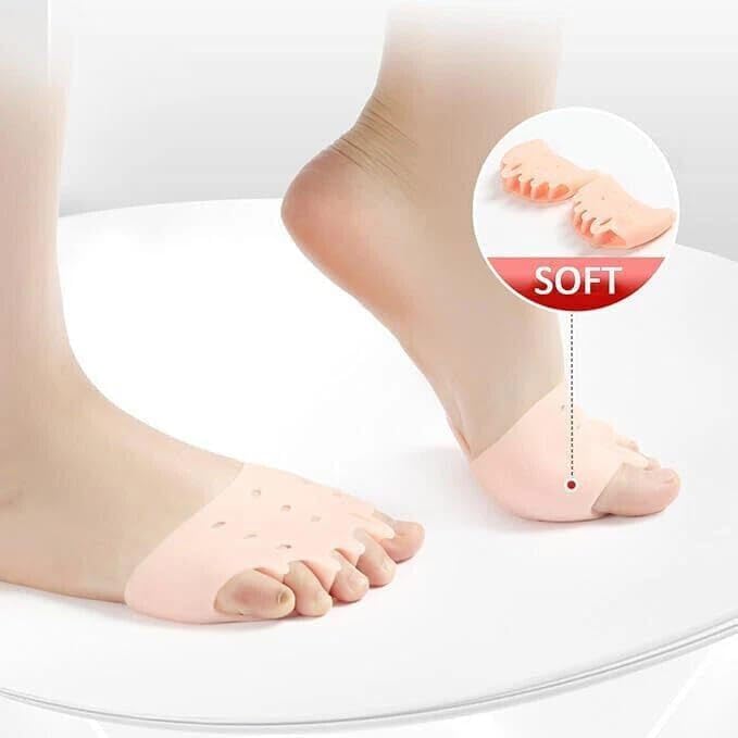 Silicone Toe Separators for Bunions & Overlapping Toes - Gel Spacers for Pain Relief | Soft Breathable Alignment Sleeves (2 Pairs)