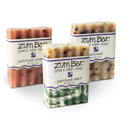 Zum Goat Milk Soap Bar Pack of 3 - Patchouli & Citrus Natural Skin Care