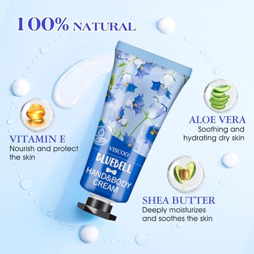 VISCOO 42-Pack Natural Hand Cream Gift Set, E-42P Moisturizing Travel Lotions