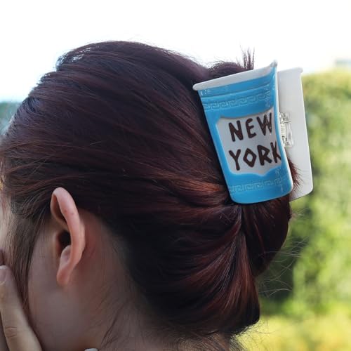 Blue Personalized Hair Claw Clip for Women - Cute Acetate Design