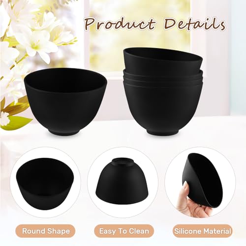 8 Pcs Silicone Mixing Bowls for Face Masks and Cosmetics