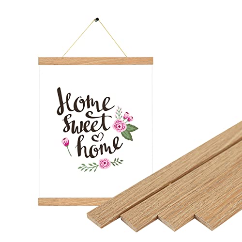 16-Inch Magnetic Poster Hanger Frame - Pine Color, 3 Pack