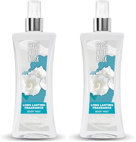Body Fantasies Fresh White Musk Body Spray - 8 Oz (Pack of 2)