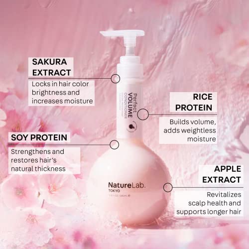 NatureLab.TOKYO Perfect Volume Conditioner 11.5oz - Lightweight Formula for Fine Hair