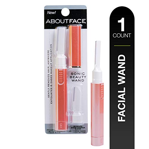 About Face Sonic Beauty Wand - Electric Facial Hair Remover & Eyebrow Shaper