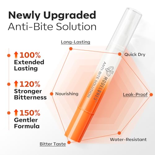 modelones Nail Biting Prevention for Kids - Bitter Thumb Sucking Deterrent - Quick Dry No Bite Nail Polish Pen - Stop Biting for Adults - Nail Repair & Care - Safe & Effective Solution For Age 1+