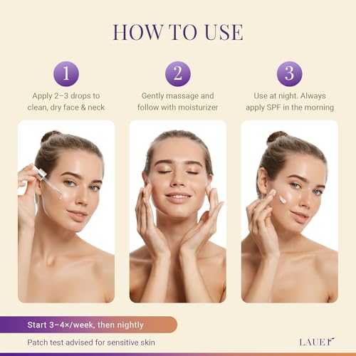 LAUER COSMETIC Bakuchiol Retinol Serum for Face 1 Fl Oz - Vegan, Fragrance-Free, Anti-Aging