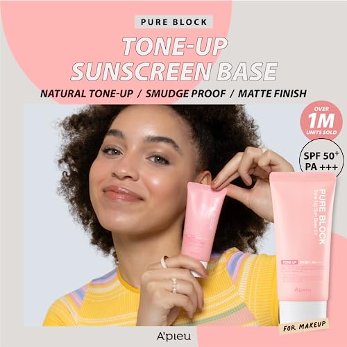 A'PIEU Pure Block Tone-Up Sunscreen SPF 50+ - 50ml Korean Makeup Primer