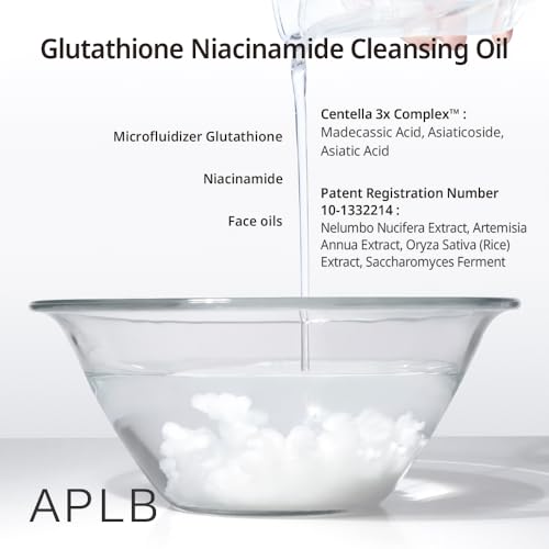 APLB Glutathione Niacinamide Cleansing Oil - 3.55 FL.OZ for Sensitive Skin