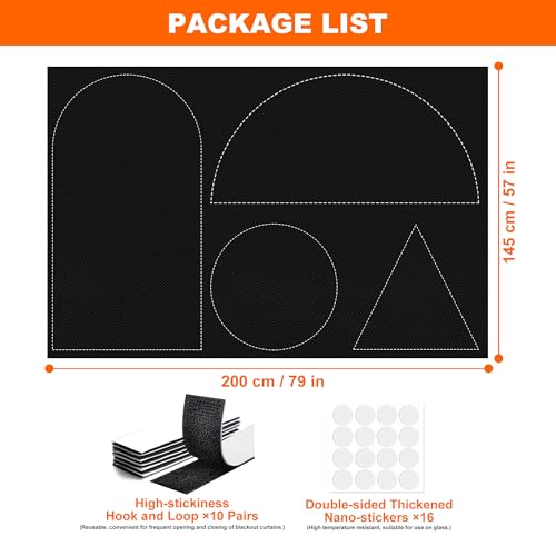 Portable Blackout Curtains 79x57in | No Drill Room Darkening Blinds
