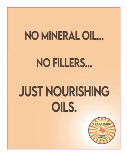 Texas Babe Natural Outdoor Tanning Oil - 8 oz, No Mineral Oil