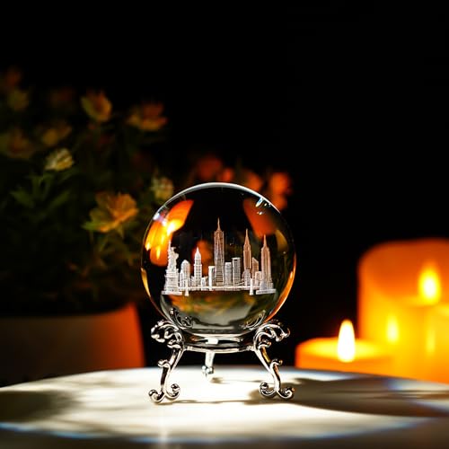 Statue of Liberty Crystal Ball - 2.3in K9 Glass Souvenir