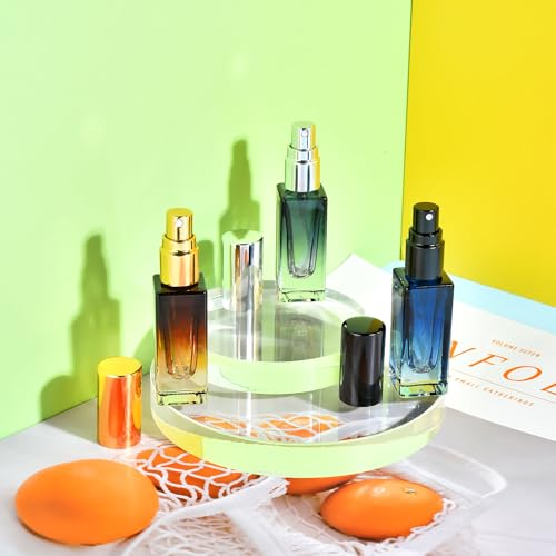 Yikimyfo 3Pcs Travel Refillable Perfume Bottles 5ML Blue Green Brown Leak-Proof