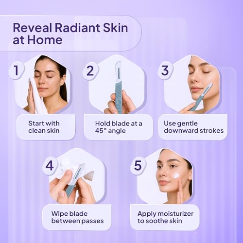 MyMed 14R Dermaplaning Razors Pack of 20 for Women Face - Salon-Quality Skin Care Tool