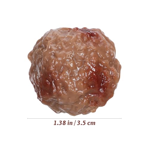 Realistic Artificial Beef Meatballs - 8 PVC Props for Decor & Photography