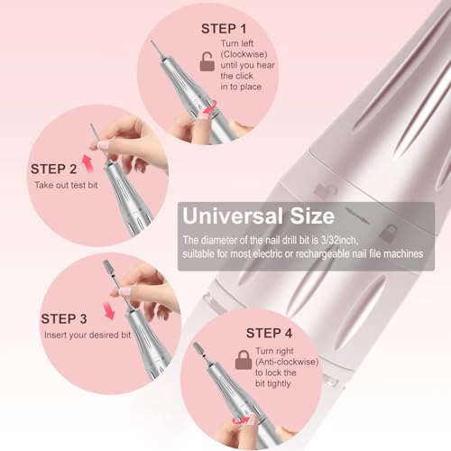 HungGato Coarse Tapered Barrel Nail Drill Bits for Cuticle & Nail Removal