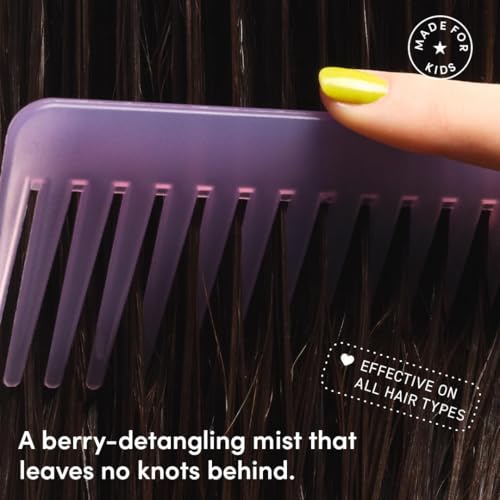 Evereden Kids Detangler Spray | No Silicones, Dermatologist-Tested, EWG Verified | 4-in-1 Leave-In Conditioner for Girls & Curly Hair, Wet or Dry | Vegan, No Sulfates, Paraben or Phthalate