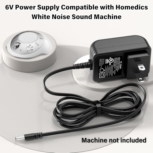 6V Charger Replacement for HoMedics Sound Machine SS-2000